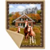 Plaid Sherpa stampa digitale Horse - Baita 130 x 160