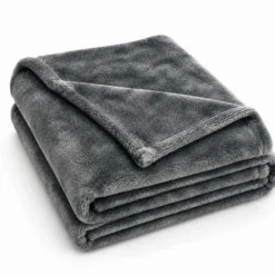 Plaid Soffice Grigio fumo singolo 160 x 210