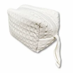 Pochette - beauty nido d' ape panna con zip
