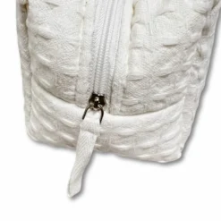 Pochette - beauty nido d' ape panna con zip