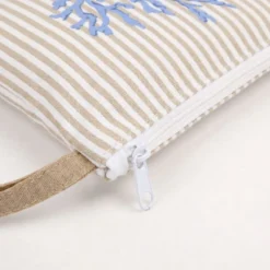Pochette Coral Stripe Beige