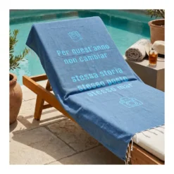 Pochette + fouta Stesso Mar Denim 90x180