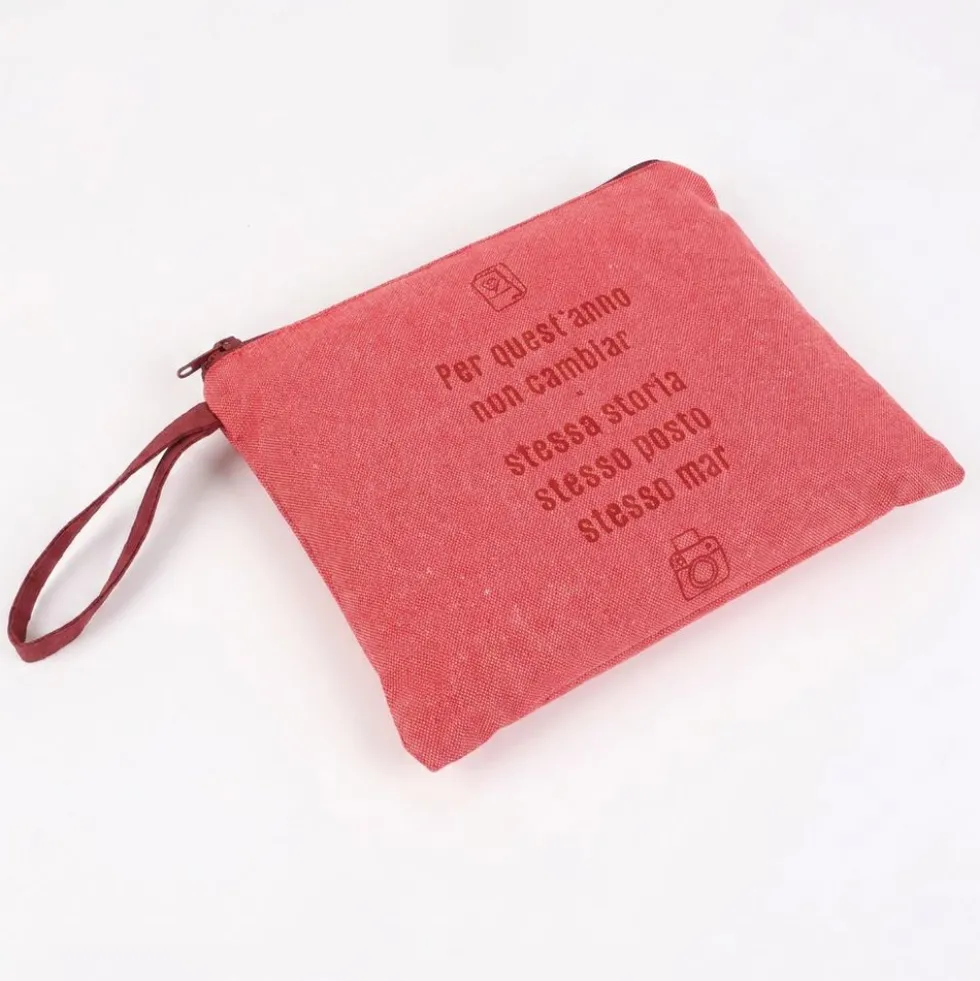 Pochette + fouta Stesso Mar Lampone 90x180