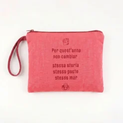Pochette + fouta Stesso Mar Lampone 90x180
