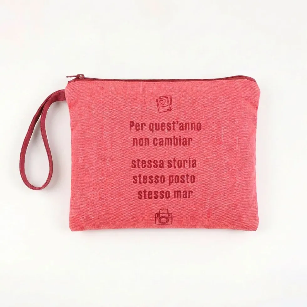Pochette + fouta Stesso Mar Lampone 90x180