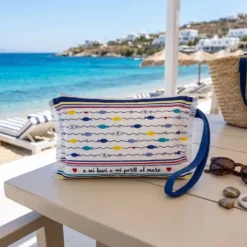 Pochette frange Love Fish
