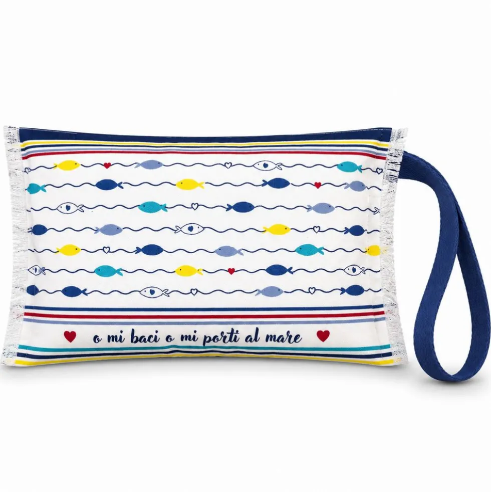 Pochette frange Love Fish