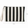 Pochette in Tessuto a Righe Garcia Nero