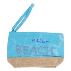 Pochette in Tessuto Bria Azzurro