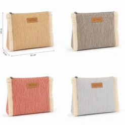 Pochette in Tessuto Eleonor Grigia