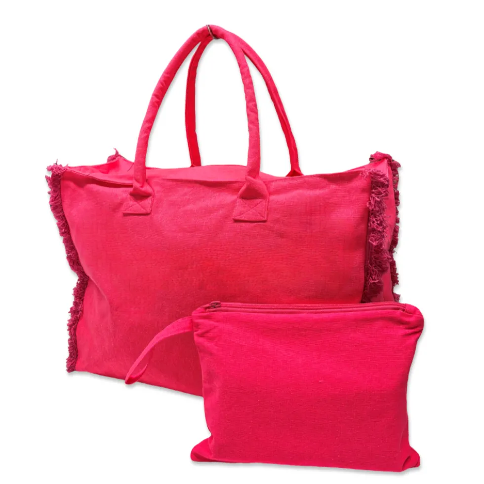 Pochette in tessuto Paint Fucsia Fluo