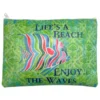 Pochette Mare in ecopelle Pesce arcobaleno verde