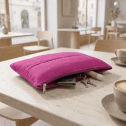 Pochette trapuntata Louise Fucsia