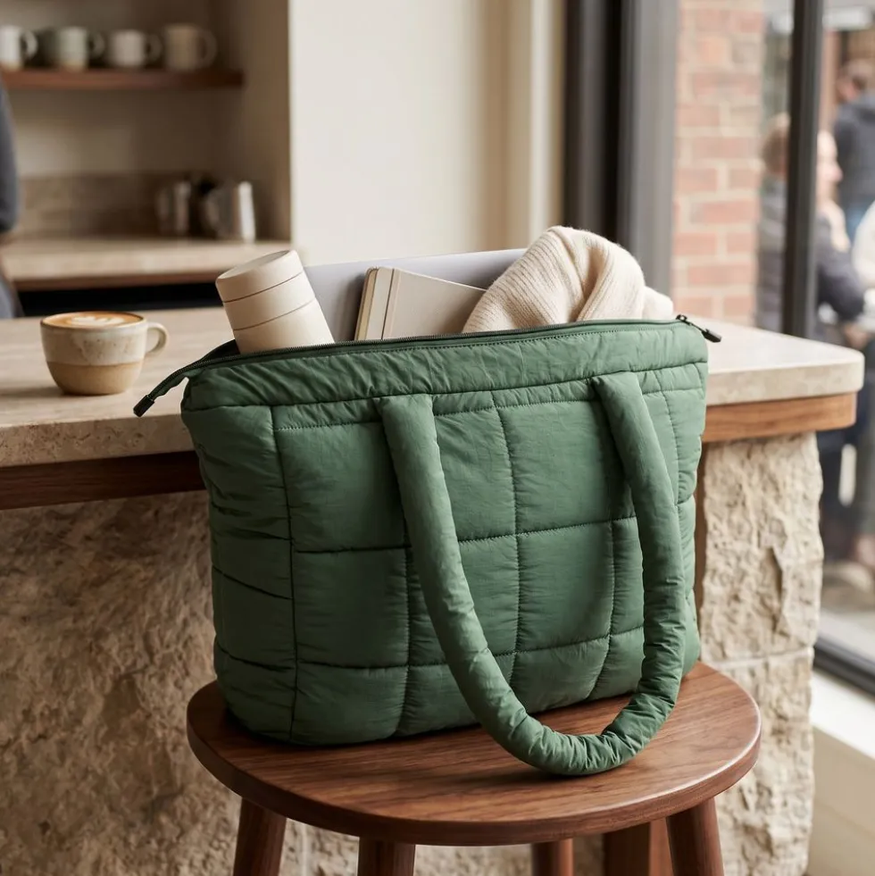 Pochette trapuntata Louise Verde