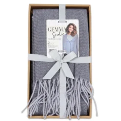 Poncho - Mantella con Frange Gemma Grigio