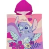 Poncho-Telo Mare Microfibra Disney Stitch Rosa