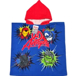Poncho-Telo Mare Microfibra Marvel Avengers Facce