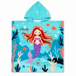 Poncho-Telo Mare Microfibra Maui Sirenetta