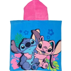 Poncho-Telo Mare Spugna Disney Stitch Blu
