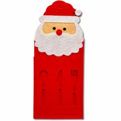 Portaposate in pannolencio Intagliato Testa Babbo Natale