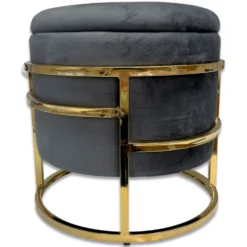 Pouf contenitore in velluto Spongy Stone