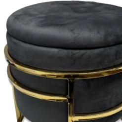 Pouf contenitore in velluto Spongy Stone
