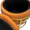 Pouf contenitore in velluto Spongy Ruggine