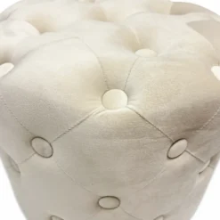 Pouf in velluto Parigi Beige