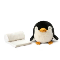 Pupazzo bimbo Floky Pinguino + Plaid 90 x 75