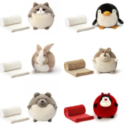 Pupazzo bimbo Floky Pinguino + Plaid 90 x 75