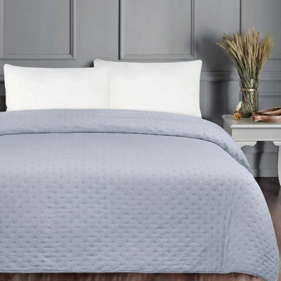 Quilt copriletto Double face Lila Perla Grigio Matrimoniale