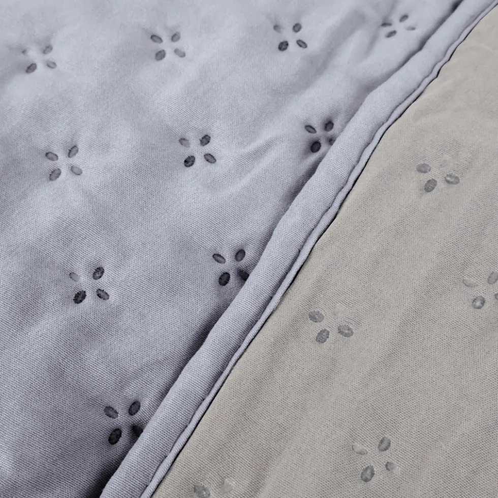Quilt copriletto Double face Lila Perla Grigio Matrimoniale