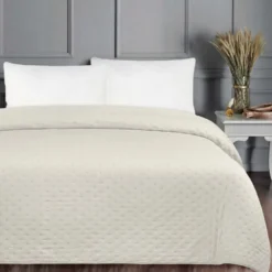 Quilt copriletto Double face Lila Naturale Tortora Matrimoniale