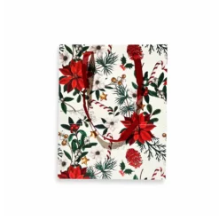 Sacchetto regalo Ghirlande H 32 x 26 soffietto 13 cm