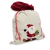 Sacco Natalizio in tessuto Babbo Natale Snowboard
