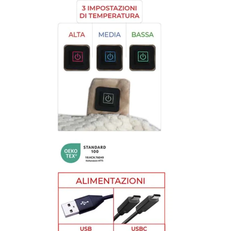 Sciarpa Riscaldabile Tifoso Nero - Blu
