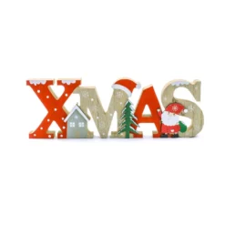 Scritta Natalizia in Legno XMAS