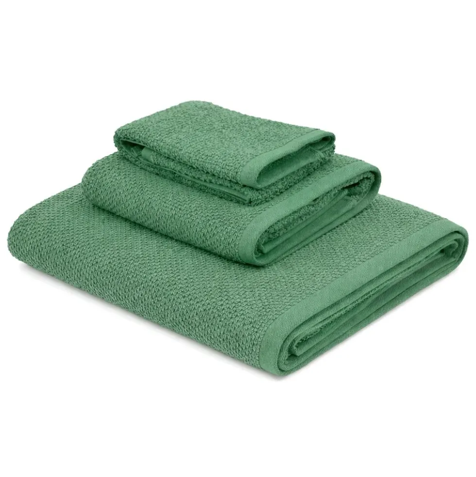 Set 3 Asciugamani chicco di riso Verde Bosco