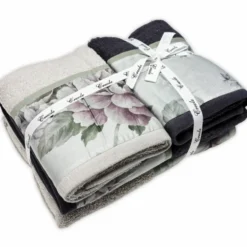 Set 2 + 2 Asciugamani CREOLE Alexa Grigio/Piombo