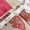 Set 2 + 2 Asciugamani CREOLE Balza Corallo Lampone/Beige