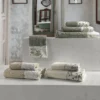 Set 2 + 2 Asciugamani CREOLE Lorient Panna/Beige