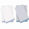 Set 2 + 2 Asciugamani in Spugna Mr & Mrs Bianco/Grigio