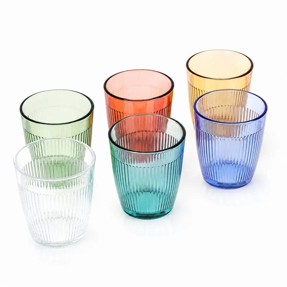 Set 6 Bicchieri in Vetro Colorato Legnano 30 cl