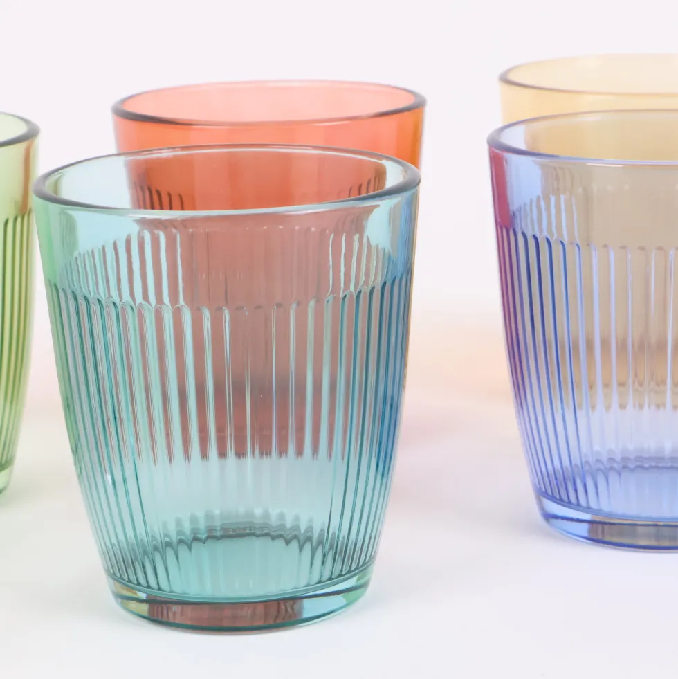 Set 6 Bicchieri in Vetro Colorato Legnano 30 cl