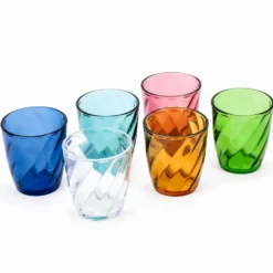 Set 6 Bicchieri in Vetro Colorato Lecco 30 cl