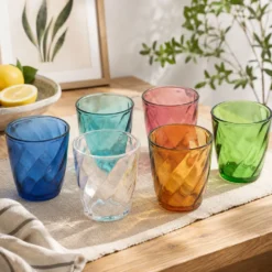 Set 6 Bicchieri in Vetro Colorato Lecco 30 cl