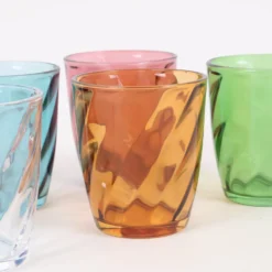 Set 6 Bicchieri in Vetro Colorato Lecco 30 cl
