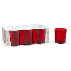 Set 6 bicchieri in vetro Rossi