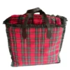 Set Borsa + Plaid Tartan Rosso