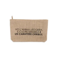 Set Borsa + Pochette di Juta Michy Carattere Orribile